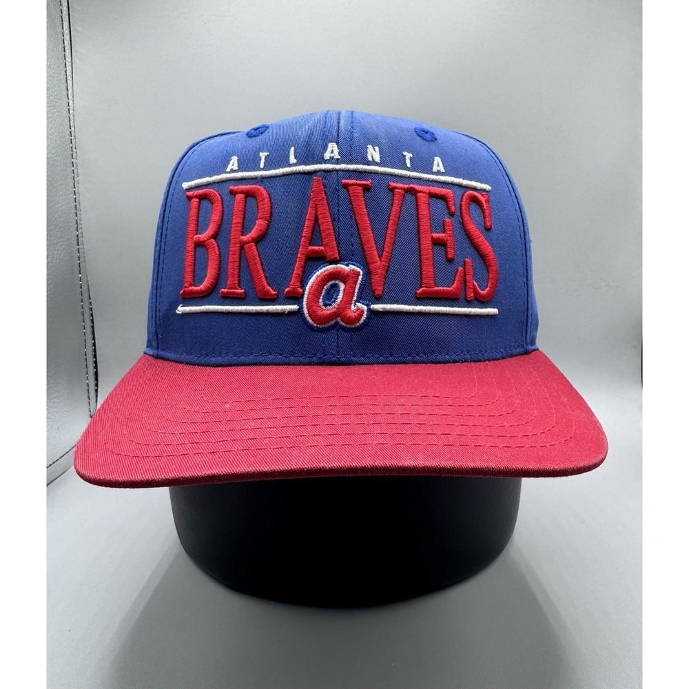 Atlanta Braves Hat Cap Snap Back Mens Blue Red MLB Baseball Cooperstown